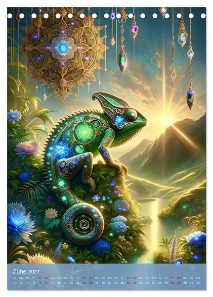 Produktbild: The Art of Power Animals (Desk Calendar 2027 DIN A5 portrait), CALVENDO 12 Month DeskCalendar