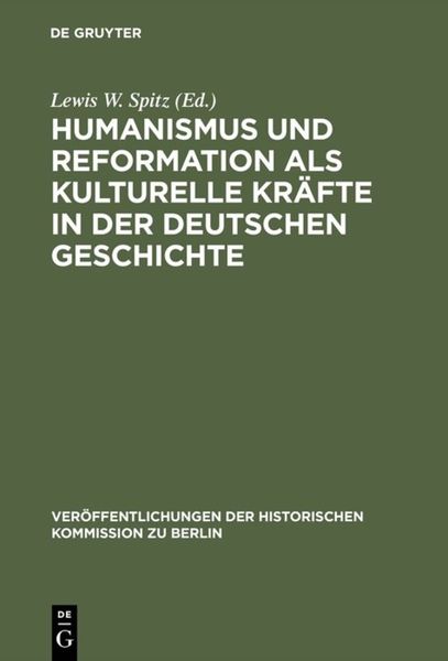Produktbild: Humanismus und Reformation als kulturelle Kr&auml;fte in der deutschen Geschichte