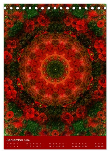 Produktbild: Meditative Pflanzenmandalas (Tischkalender 2026 DIN A5 hoch), CALVENDO Monatskalender