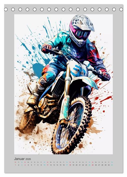Produktbild: Xtreme Crossfire (Tischkalender 2026 DIN A5 hoch), CALVENDO Monatskalender
