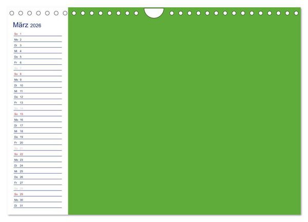 Produktbild: Farbiger Bastelkalender (Wandkalender 2026 DIN A4 quer), CALVENDO Monatskalender