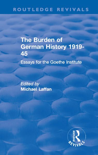 Produktbild: The Burden of German History 1919-45