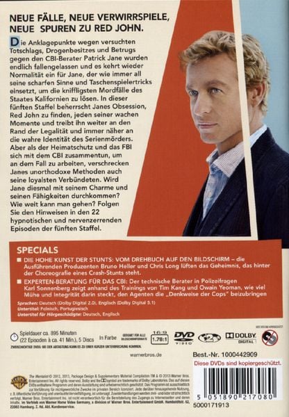Produktbild: The Mentalist - Staffel 5 [5 DVDs]