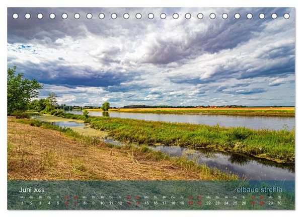 Produktbild: der elbestrom landschaft (Tischkalender 2026 DIN A5 quer), CALVENDO Monatskalender