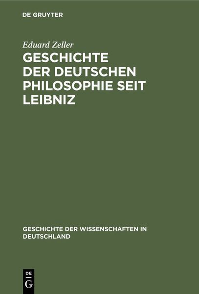 Produktbild: Geschichte der deutschen Philosophie seit Leibniz