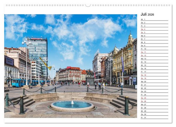 Produktbild: Ein Wochenende in Zagreb (hochwertiger Premium Wandkalender 2026 DIN A2 quer), Kunstdruck in Hochglanz