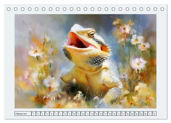 Produktbild: Echsenzauber. Farbenfrohe Reptilien (Tischkalender 2027 DIN A5 quer), CALVENDO Monatskalender