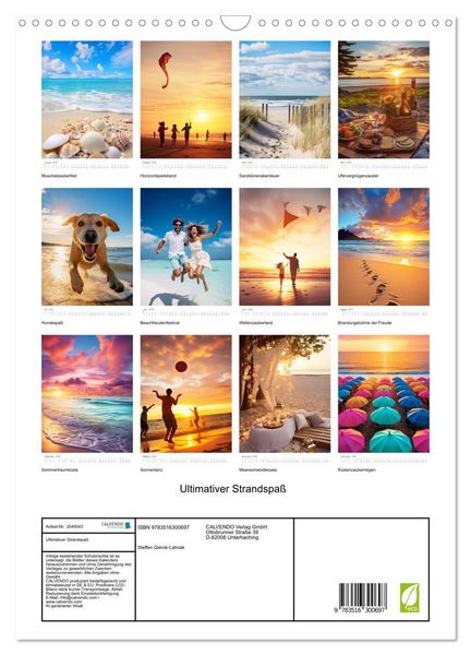Produktbild: Ultimativer Strandspa&szlig; (Wandkalender 2026 DIN A3 hoch), CALVENDO Monatskalender