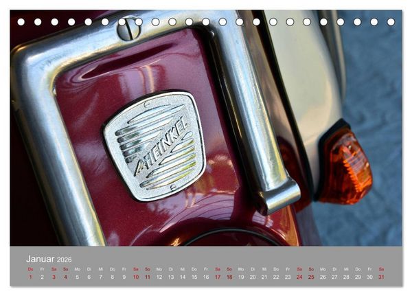 Produktbild: Heinkel Tourist 103-A2 Ein Freund f&uuml;rs Leben (Tischkalender 2026 DIN A5 quer), CALVENDO Monatskalender