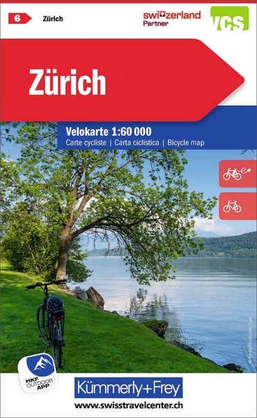 Produktbild: K&uuml;mmerly+Frey Velokarte 6 Z&uuml;rich 1:60.000
