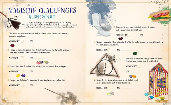 Produktbild: Mein inoffizielles Harry-Potter-Zauberbuch f&uuml;r magische Schulpausen. Zauberhafte Besch&auml;ftigungen, R&auml;tsel, Challenges und mehr.