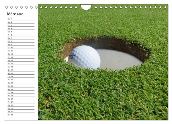 Produktbild: Abenteuer Golfspielen. Impressionen (Wandkalender 2026 DIN A4 quer), CALVENDO Monatskalender