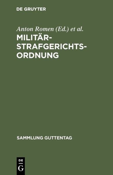 Produktbild: Milit&auml;rstrafgerichtsordnung