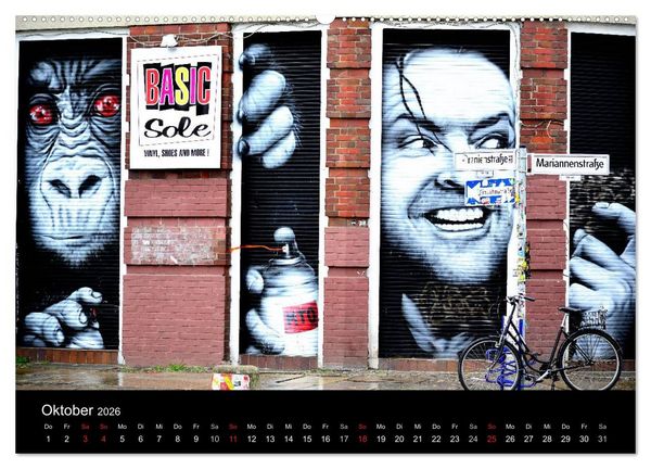 Produktbild: Urbane Kunst - Streetart 2026 (hochwertiger Premium Wandkalender 2026 DIN A2 quer), Kunstdruck in Hochglanz