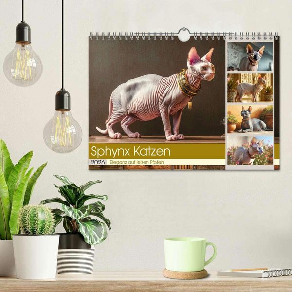 Produktbild: Sphinx Katzen. Eleganz auf leisen Pfoten (Wandkalender 2026 DIN A4 quer), CALVENDO Monatskalender