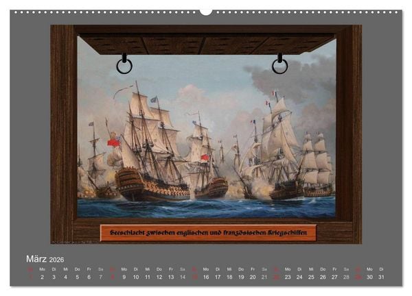 Produktbild: 500 Jahre unter Segeln - von der GOLDEN HIND zur KERSHONES (hochwertiger Premium Wandkalender 2026 DIN A2 quer), Kunstdruck in Hochglanz