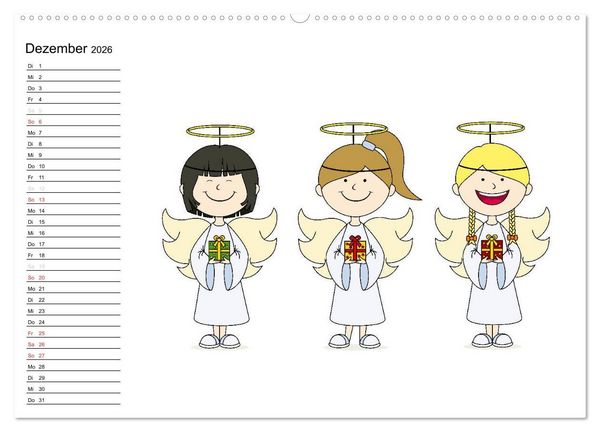 Produktbild: Der Kinderkalender (hochwertiger Premium Wandkalender 2026 DIN A2 quer), Kunstdruck in Hochglanz