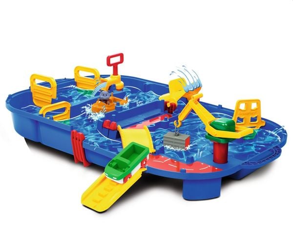AquaPlay 1516 - Wasserbahn Lockbox mit Schleuse 25-teilig