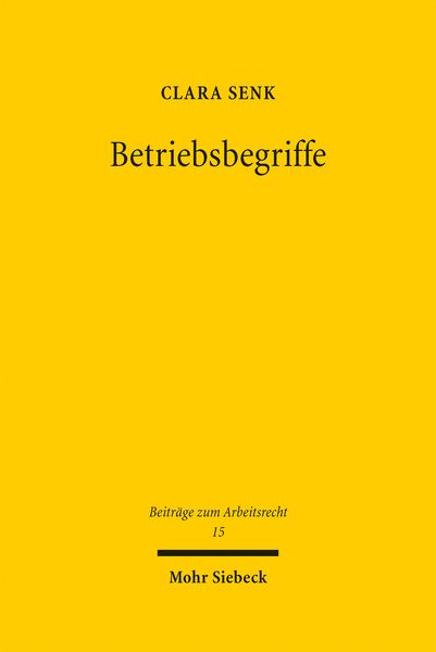 Produktbild: Senk, C: Betriebsbegriffe