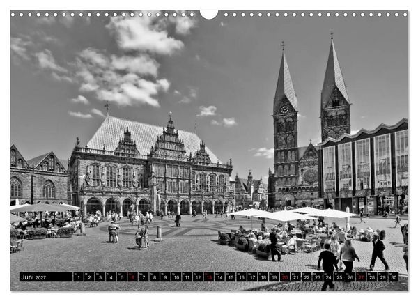 Produktbild: Historisches Bremen (Wandkalender 2027 DIN A3 quer), CALVENDO Monatskalender