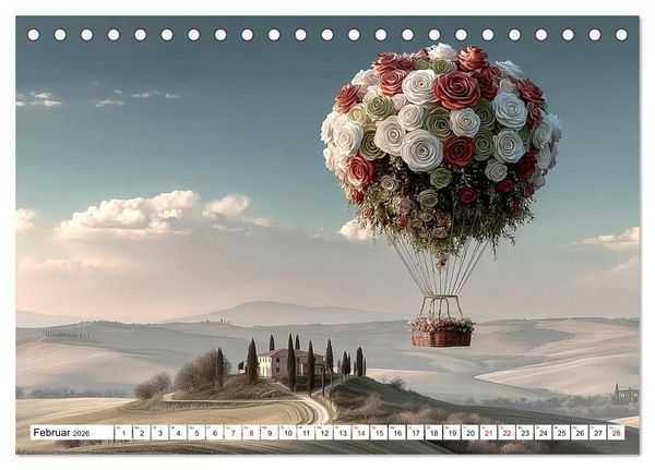 Produktbild: Himmelsmagie in Ballonfarben (Tischkalender 2026 DIN A5 quer), CALVENDO Monatskalender