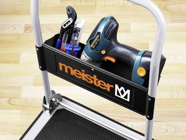 Produktbild: Meister Werkzeuge 8985530 Plattformwagen klappbar, mit Ablagefach Stahl Traglast (max.): 150 kg
