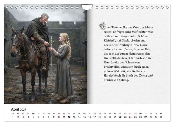 Produktbild: Grimms Hausm&auml;rchen Aschenputtel (Wandkalender 2027 DIN A4 quer), CALVENDO Monatskalender
