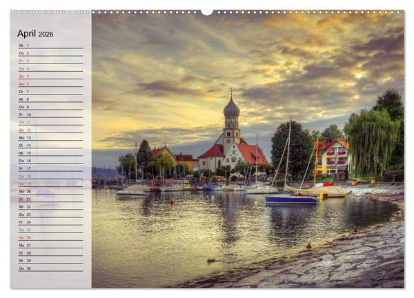 Produktbild: Unterwegs am Bodensee (hochwertiger Premium Wandkalender 2026 DIN A2 quer), Kunstdruck in Hochglanz