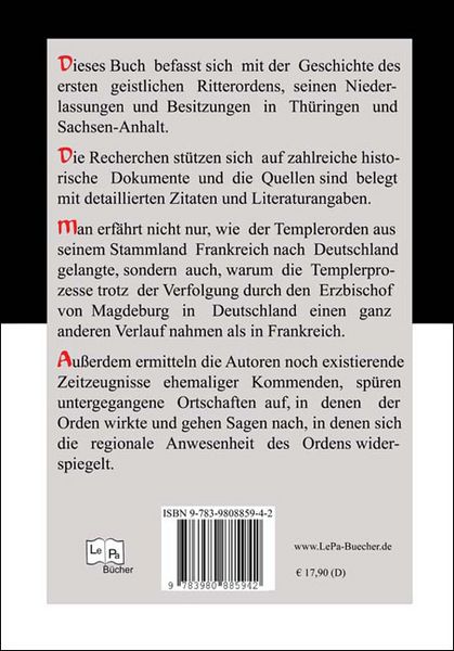Produktbild: Die Templer in Mitteldeutschland