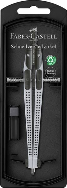 Produktbild: Faber-Castell Schnellverstellzirkel GRIP silber