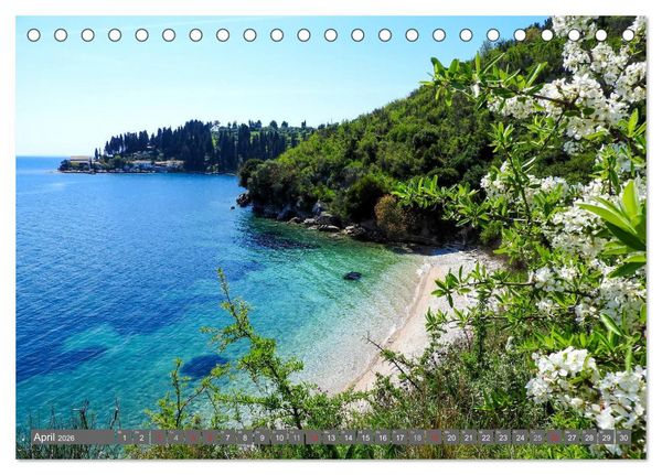 Produktbild: Korfu, Perle im Ionischen Meer (Tischkalender 2026 DIN A5 quer), CALVENDO Monatskalender