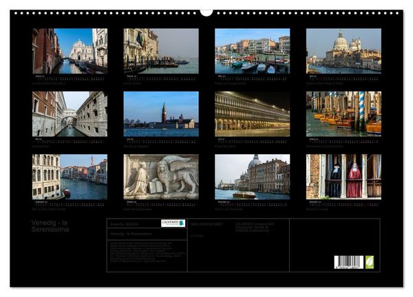 Produktbild: Venedig - la Serenissima (Wandkalender 2026 DIN A2 quer), CALVENDO Monatskalender
