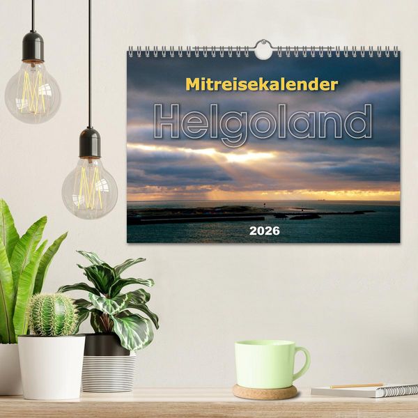 Produktbild: Mitreisekalender 2026 Helgoland (Wandkalender 2026 DIN A4 quer), CALVENDO Monatskalender
