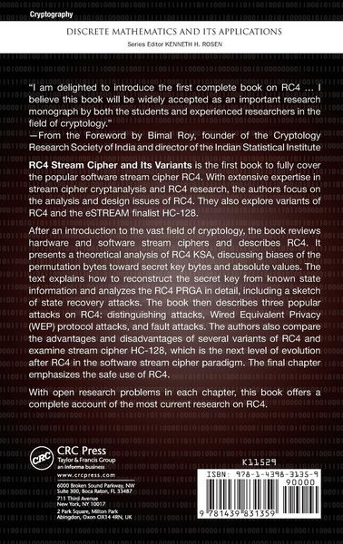 Produktbild: RC4 Stream Cipher and Its Variants