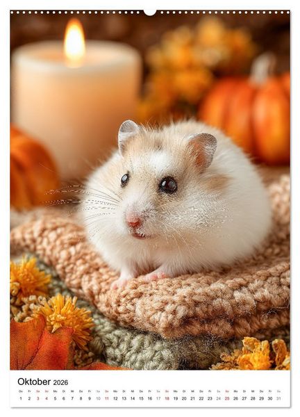 Produktbild: Hamster - s&uuml;&szlig;e Tiere zum Verlieben (hochwertiger Premium Wandkalender 2026 DIN A2 hoch), Kunstdruck in Hochglanz