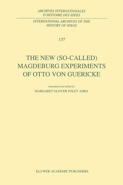 Produktbild: The New (So-Called) Magdeburg Experiments of Otto Von Guericke