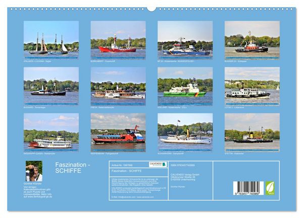 Produktbild: Faszination - SCHIFFE (hochwertiger Premium Wandkalender 2026 DIN A2 quer), Kunstdruck in Hochglanz