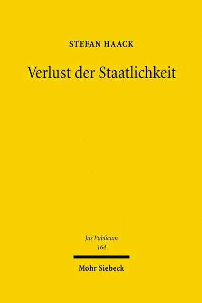 Produktbild: Verlust der Staatlichkeit