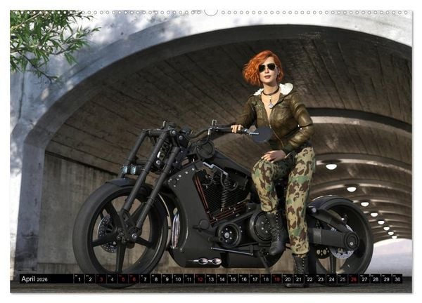 Produktbild: Frauen und Traumbikes (hochwertiger Premium Wandkalender 2026 DIN A2 quer), Kunstdruck in Hochglanz