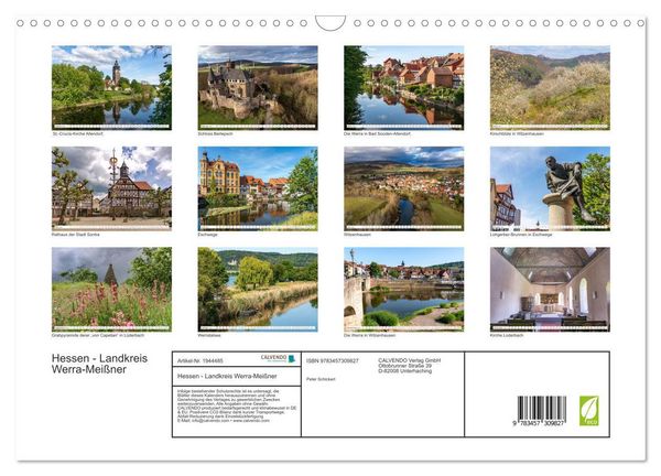 Produktbild: Hessen - Landkreis Werra-Mei&szlig;ner (Wandkalender 2026 DIN A3 quer), CALVENDO Monatskalender