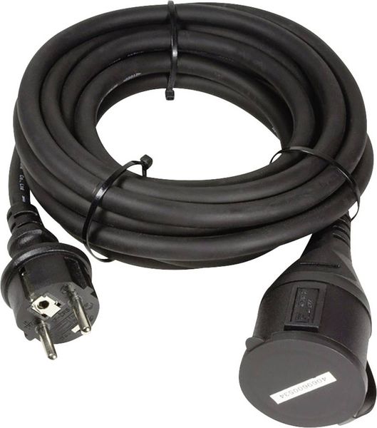 LogiLink LPS102 Strom Verlängerungskabel Schwarz 5.00 m H07RN-F 3G 1,5 mm² für Außenbereich geeignet