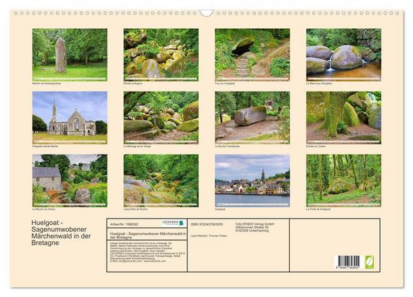 Produktbild: Huelgoat - Sagenumwobener M&auml;rchenwald in der Bretagne (Wandkalender 2026 DIN A2 quer), CALVENDO Monatskalender