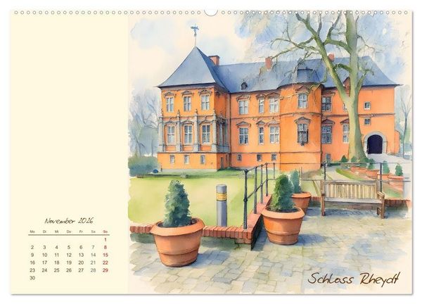 Produktbild: Schl&ouml;sser und Burgen - Romantische Reise durch Nordrhein-Westfalen (Wandkalender 2026 DIN A2 quer), CALVENDO Monatskalender