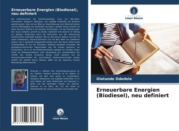 Erneuerbare Energien (Biodiesel), neu definiert, Taschenbuch von Olatunde Odedele, Verlag Unser Wissen, 9786208392437