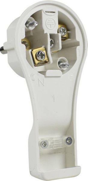 Produktbild: AS Schwabe 45030 Schutzkontakt-Flachstecker Kunststoff mit Aussteckhilfe 230V Wei&szlig; IP20