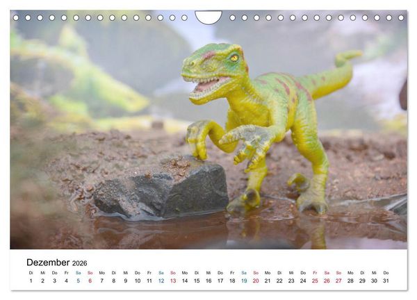 Produktbild: Faszination Urzeit - wenn Spielzeugdinos zum Leben erwachen (Wandkalender 2026 DIN A4 quer), CALVENDO Monatskalender