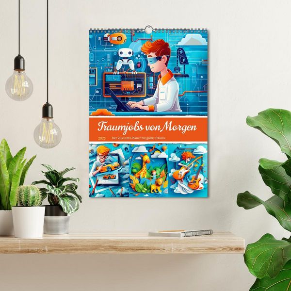 Produktbild: Traumjobs von Morgen - Der Zukunfts-Planer f&uuml;r gro&szlig;e Tr&auml;ume (Wandkalender 2026 DIN A3 hoch), CALVENDO Monatskalender