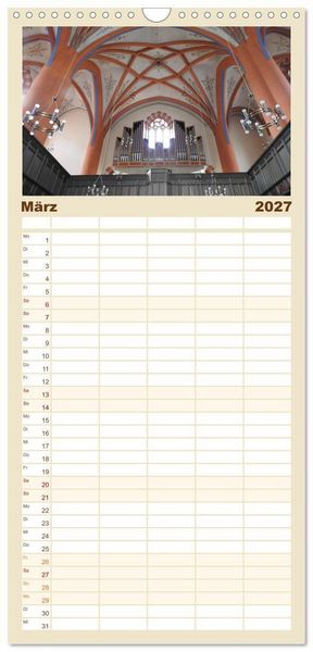 Produktbild: Familienplaner 2027 - Fantastische Welt der Orgeln mit 5 Spalten (Wandkalender, 21 x 45 cm) CALVENDO