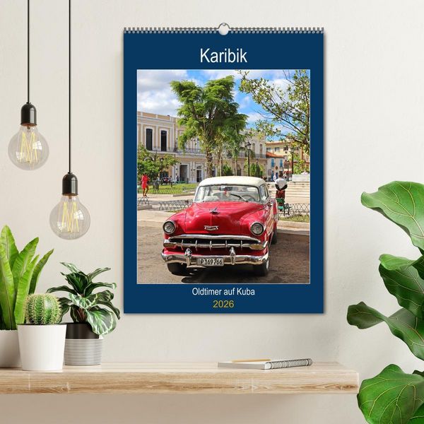 Produktbild: KARIBIK Oldtimer auf Kuba (Wandkalender 2026 DIN A2 hoch), CALVENDO Monatskalender