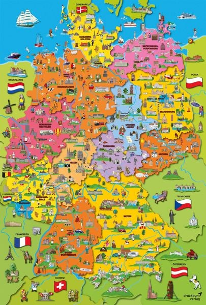 Deutschlandkarte mit Bildern (Kinderpuzzle) kaufen